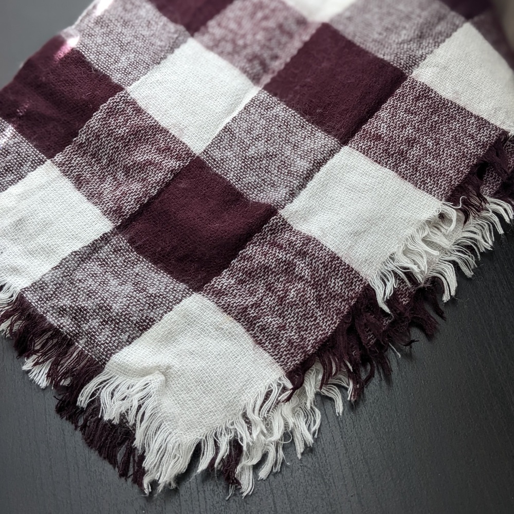 Aerie plaid blanket scarf